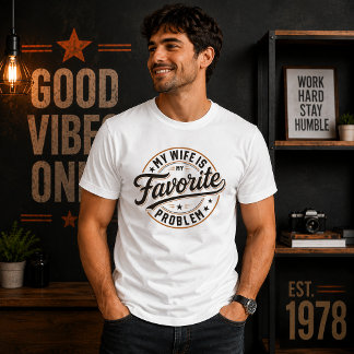妻は僕の最大の悩み おもしろ名言ギフト Tシャツ