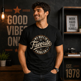 妻は僕の最大の悩み おもしろ名言ギフト Tシャツ
