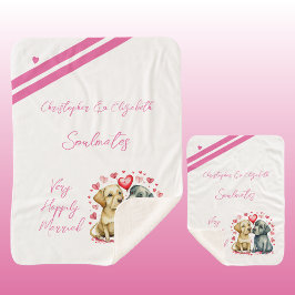 妻は可愛い犬のアニバーサリーギフトを食べる シェルパブランケット