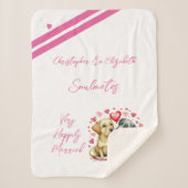 妻は可愛い犬のアニバーサリーギフトを食べる シェルパブランケット (正面)