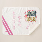 妻は可愛い犬のアニバーサリーギフトを食べる シェルパブランケット (正面(横))