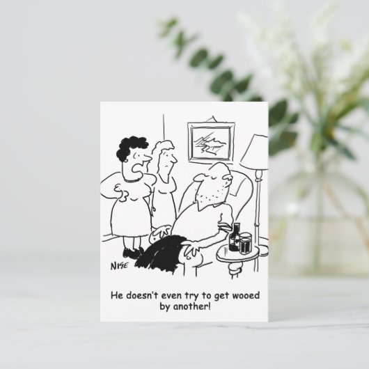 妻は夫が求婚しようとはしないと言う ポストカード (スタンド正面)