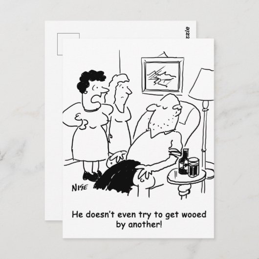 妻は夫が求婚しようとはしないと言う ポストカード (正面/裏面)
