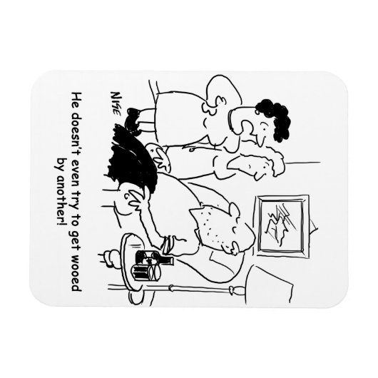 妻は夫が求婚しようとはしないと言う マグネット (横)