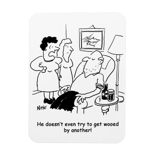 妻は夫が求婚しようとはしないと言う マグネット (縦)