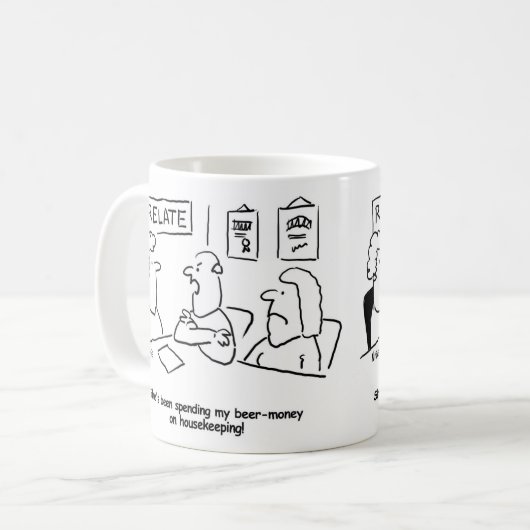 妻は夫のビール代を家事に使う コーヒーマグカップ (正面左)