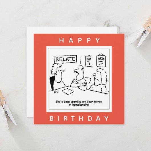 妻は家政婦にビール代を使う カード (正面/裏面インサイチュ)