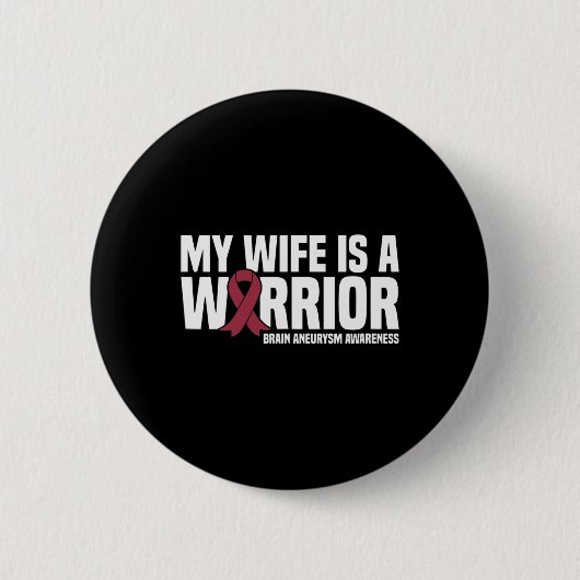 妻は戦士の脳動脈瘤認識度 缶バッジ (正面)