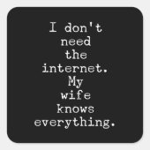 妻は皮肉な事は何でも知っおもしろいている スクエアシール (正面)