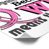 妻は私にとって世界を意味する乳がん ポスター (角)