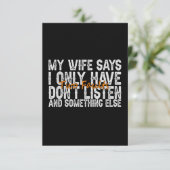 妻は私に二つの欠点があるだけだと言おもしろいう サンキューカード (スタンド正面)