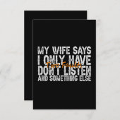 妻は私に二つの欠点があるだけだと言おもしろいう サンキューカード (正面/裏面)