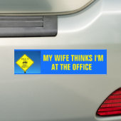 妻は私をあります(ブランクを記入して下さい) -ゴルフカート考えます バンパーステッカー (車上)