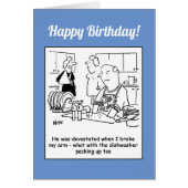 妻は腕を骨折しているので、人は料理の漫画を洗う。 (正面)