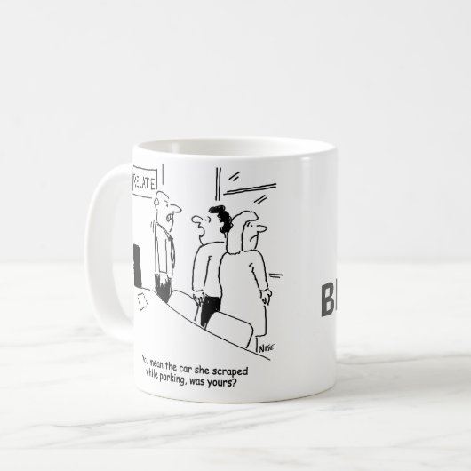 妻は駐車時に関連カウンセラーの車を解体する コーヒーマグカップ (正面左)