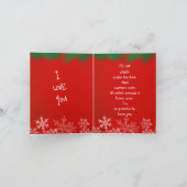妻へのクリスマスの願い カード (内部)