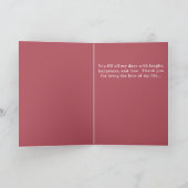 妻へのテディベア バレンタインカード シーズンカード (内部)