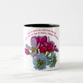 妻へのハッピーバースデー。 ツートーンマグカップ (中央)