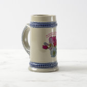 妻へのハッピーバースデー。 ビールジョッキ (正面左)