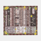 妻へのバレンタインデーの贈り物 フリースブランケット (正面(横))