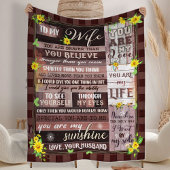 妻へのバレンタインデーの贈り物 フリースブランケット