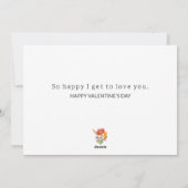 妻へのバレンタイン - 優しい花と愛 シーズンカード (裏面)