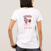 妻へのパーソナライズギフト 楽しい食べ物 女性 Tシャツ (裏面)