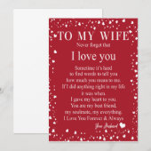 妻へのプレゼント | 夫からの愛の手紙 招待状 (正面/裏面)