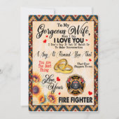 妻へのプレゼント | 夫から妻への愛の手紙 招待状 (正面)