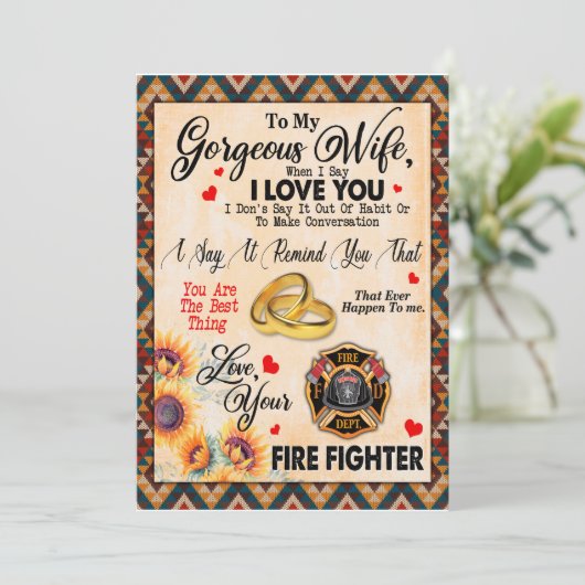 妻へのプレゼント | 夫から妻への愛の手紙 招待状 (スタンド正面)