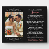 妻への写真のラブ詩 夫から フォトプラーク (正面)