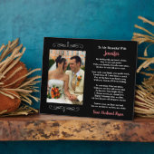 妻への写真のラブ詩 夫から フォトプラーク (側面)