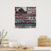 妻への夫の手紙 |愛引用文ギフト ポスター (キッチン)