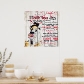 妻への夫の手紙 |素敵なプレゼント | ポスター (キッチン)