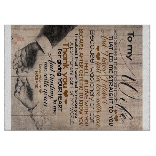 妻への愛引用文 |かわいい家族のプレゼント カッティングボード (正面)