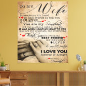 妻への愛引用文 |ホームデコールギフト キャンバスプリント (インサイチュ (リビング))