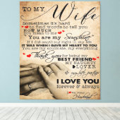 妻への愛引用文 |ホームデコールギフト キャンバスプリント (インサイチュ (ウッドフロア))