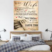 妻への愛引用文 |ホームデコールギフト キャンバスプリント (インサイチュ (寝室))