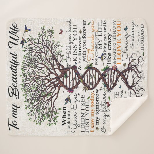 妻への愛引用文 |ホームデコールギフト シェルパブランケット (正面(横))