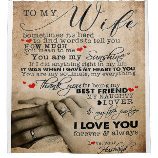 妻への愛引用文 |ホームデコールギフト シャワーカーテン