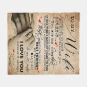 妻への愛引用文 |ホームデコールギフト フリースブランケット (正面(横))