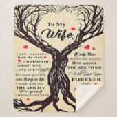 妻への愛引用文 |レトロANDヴィンテージギフト シェルパブランケット (正面)