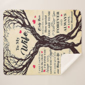 妻への愛引用文 |レトロANDヴィンテージギフト シェルパブランケット (正面(横))