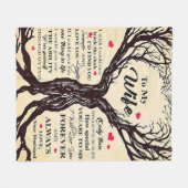 妻への愛引用文 |レトロANDヴィンテージギフト フリースブランケット (正面(横))