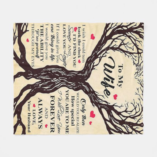 妻への愛引用文 |レトロANDヴィンテージギフト フリースブランケット (正面(横))