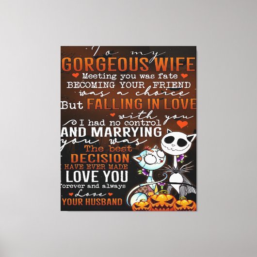 妻への愛引用文 |妻のトレンディープレゼント キャンバスプリント (正面)