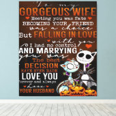 妻への愛引用文 |妻のトレンディープレゼント キャンバスプリント (インサイチュ (ウッドフロア))