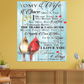 妻への愛引用文 |妻のトレンディープレゼント キャンバスプリント (インサイチュ (リビング))