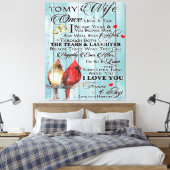 妻への愛引用文 |妻のトレンディープレゼント キャンバスプリント (インサイチュ (寝室))