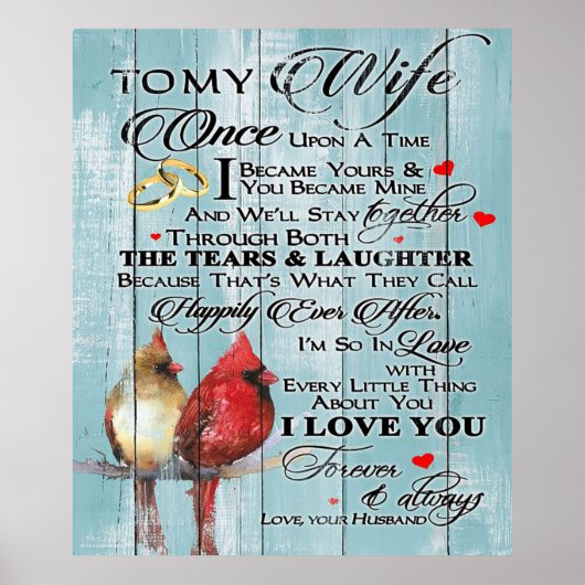 妻への愛引用文 |妻のトレンディープレゼント ポスター (正面)